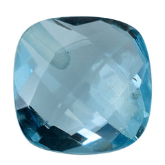 SKY BLUE TOPAZ BRIOLETTE CUSHION (HALF DRILL) 7.00MM 1.79 Cts.