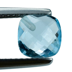 SKY BLUE TOPAZ BRIOLETTE CUSHION (HALF DRILL) 7.00MM 1.79 Cts.