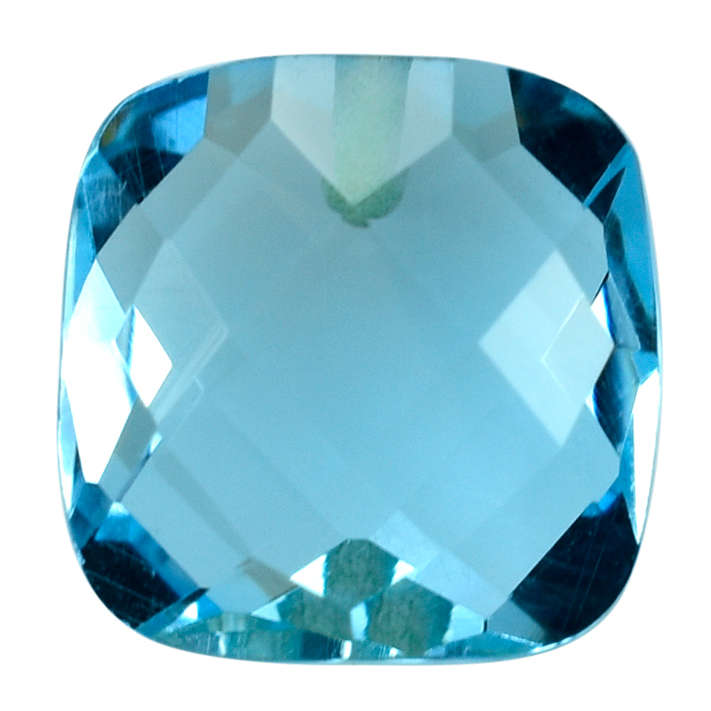 SKY BLUE TOPAZ BRIOLETTE CUSHION (H/D AT CORNER) 10.00MM 5.71 Cts.