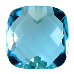 SKY BLUE TOPAZ BRIOLETTE CUSHION (H/D AT CORNER) 10.00MM 5.71 Cts.