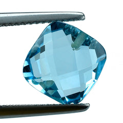 SKY BLUE TOPAZ BRIOLETTE CUSHION (H/D AT CORNER) 10.00MM 5.71 Cts.
