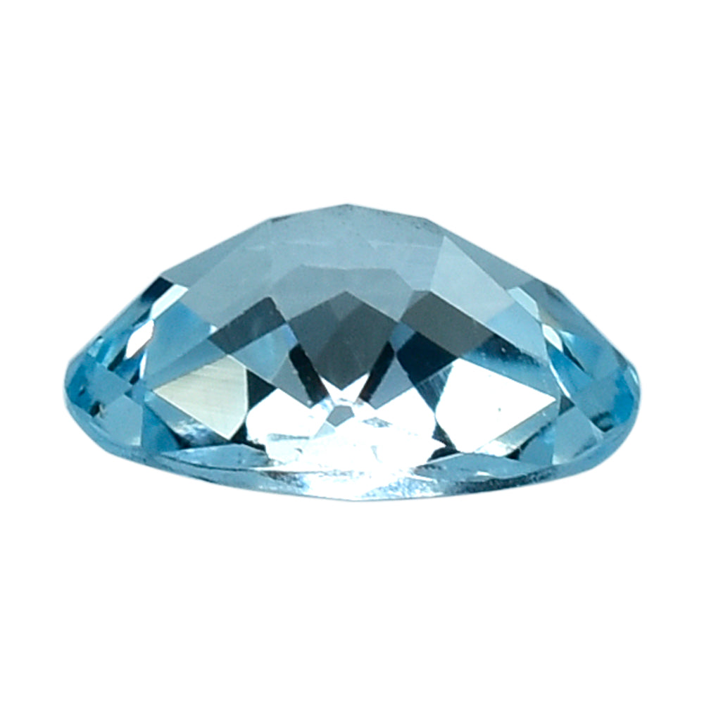 SKY BLUE TOPAZ CHECKER CUT OVAL 7X5MM 0.90 Cts.