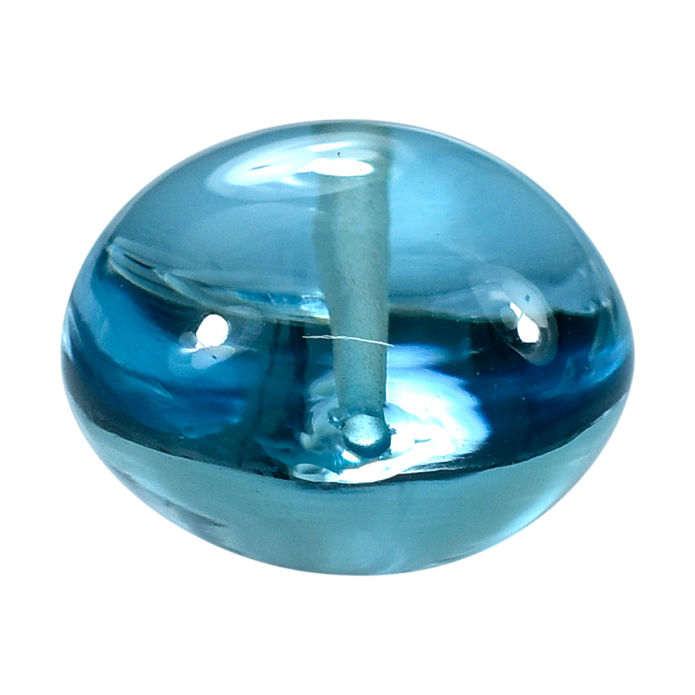 SKY BLUE TOPAZ PLAIN LENTIL OVAL (FULL DRILL) 19.50X16MM 34.58 Cts.