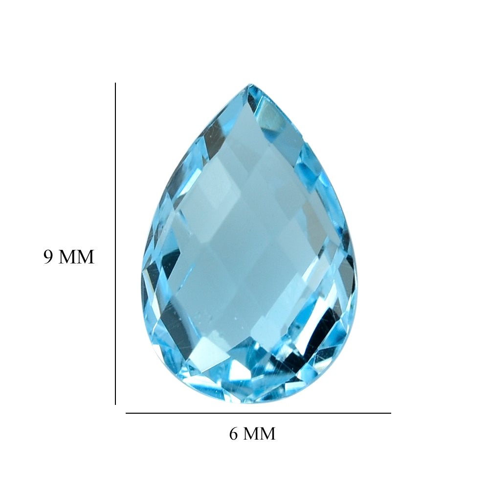 SKY BLUE TOPAZ BRIOLETTE PEAR 9X6MM 1.91 Cts.