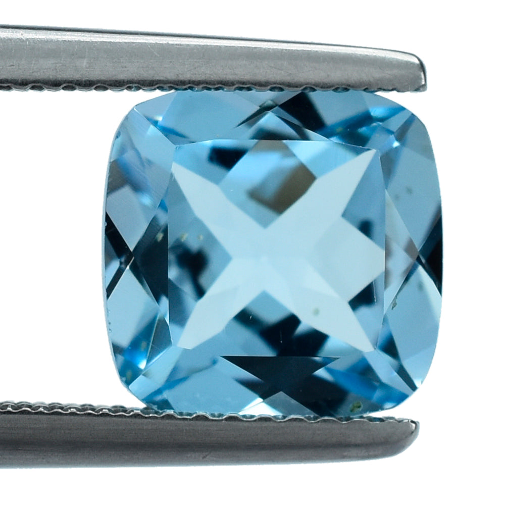 SKY BLUE TOPAZ CUT CUSHION 9MM 4.07 Cts.