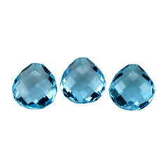 SKY BLUE TOPAZ BRIOLETTE HEART (HALF DRILL) 14.00MM 13.18 Cts.
