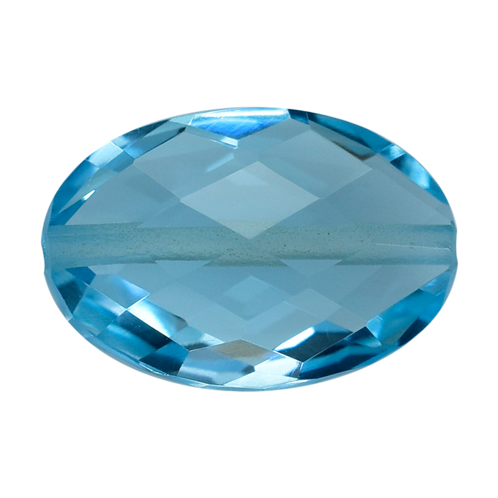 SKY BLUE TOPAZ BRIOLETTE OVAL (FULL DRILL) 12X8MM 3.85 Cts.
