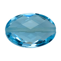 SKY BLUE TOPAZ BRIOLETTE OVAL (FULL DRILL) 12X8MM 3.85 Cts.