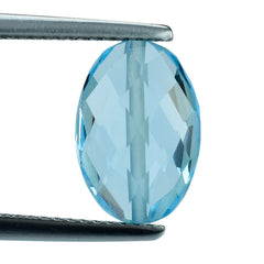SKY BLUE TOPAZ BRIOLETTE OVAL (FULL DRILL) 12X8MM 3.85 Cts.
