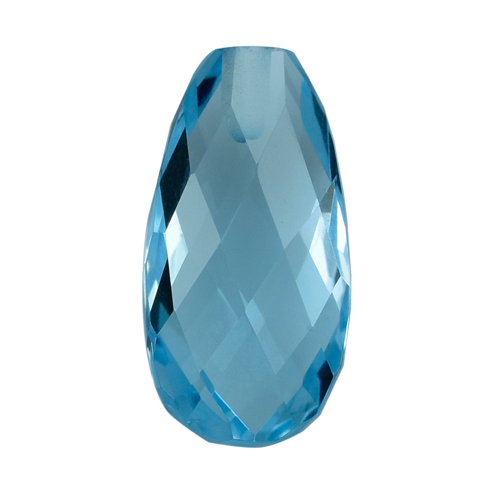 SKY BLUE TOPAZ BRIOLETTE PEAR (HALF DRILL) 16X8MM 7.15 Cts.