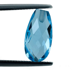 SKY BLUE TOPAZ BRIOLETTE PEAR (HALF DRILL) 16X8MM 7.15 Cts.