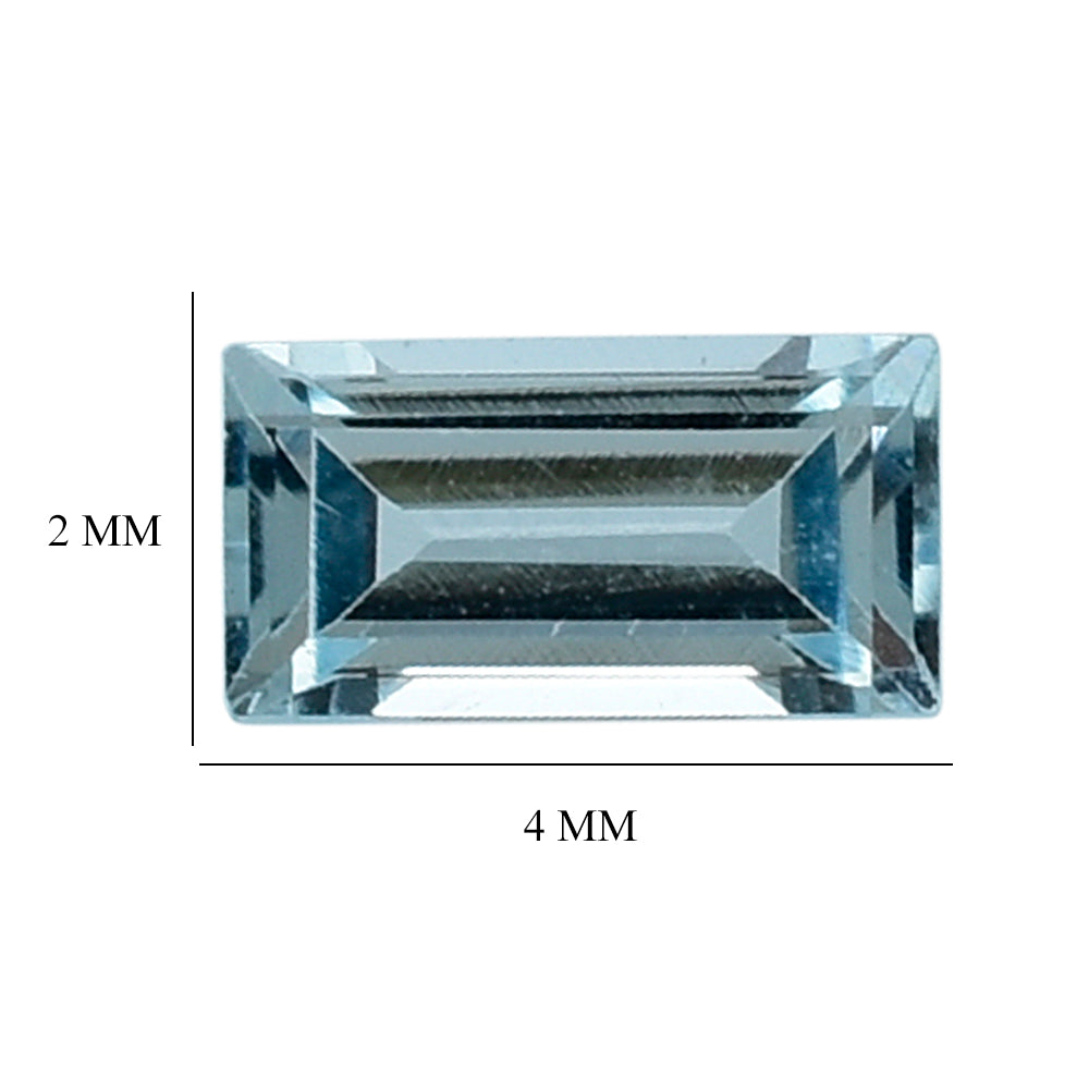 SKY BLUE TOPAZ CUT BAGUETTE 4X2MM 0.16 Cts.