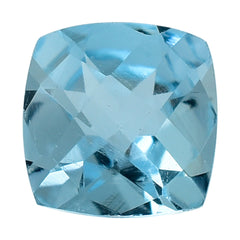 SKY BLUE TOPAZ CHECKER CUT CUSHION 6.00MM 1.11 Cts.