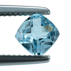 SKY BLUE TOPAZ CHECKER CUT CUSHION 6.00MM 1.11 Cts.