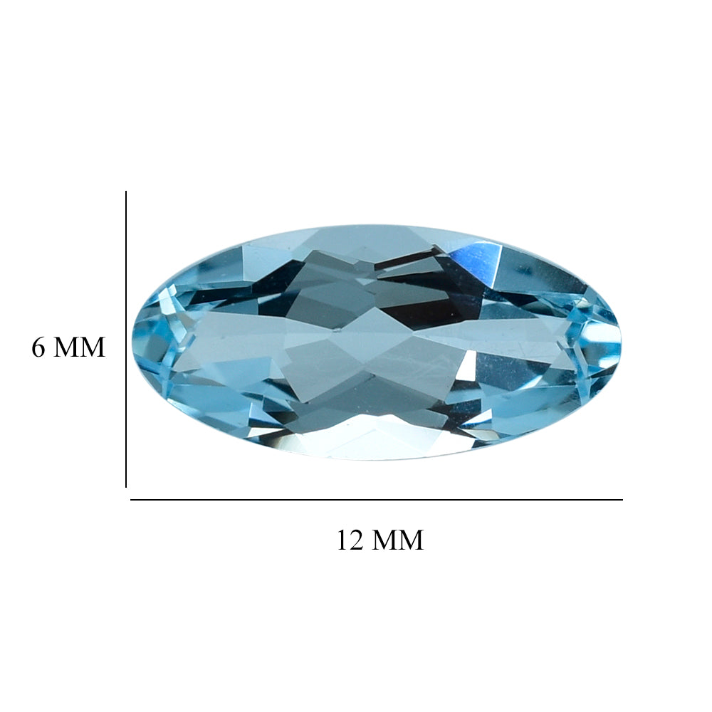SKY BLUE TOPAZ CUT OVAL 12X6MM 1.87 Cts.