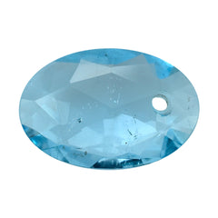 SKY BLUE TOPAZ ROSE CUT BRIOLETTE OVAL (FULL DRILL/SI) 12X8MM 2.76 Cts.