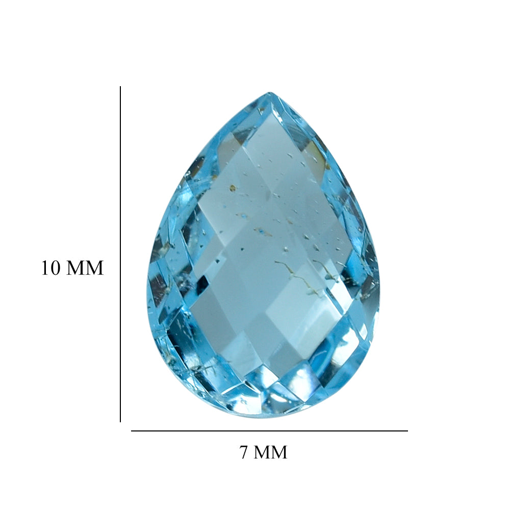 SKY BLUE TOPAZ BRIOLETTE PEAR (SI) 10X7MM 2.83 Cts.