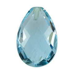 SKY BLUE TOPAZ BRIOLETTE PEAR (HALF DRILL) 12X8MM 3.60 Cts.