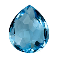 SKY BLUE TOPAZ IRREGULAR CUT BRIOLETTE PEAR (FULL DRILL) 19X16MM 18.18 Cts.