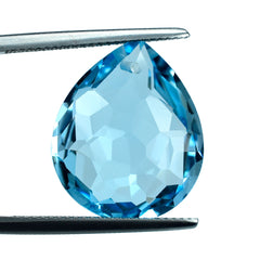 SKY BLUE TOPAZ IRREGULAR CUT BRIOLETTE PEAR (FULL DRILL) 19X16MM 18.18 Cts.