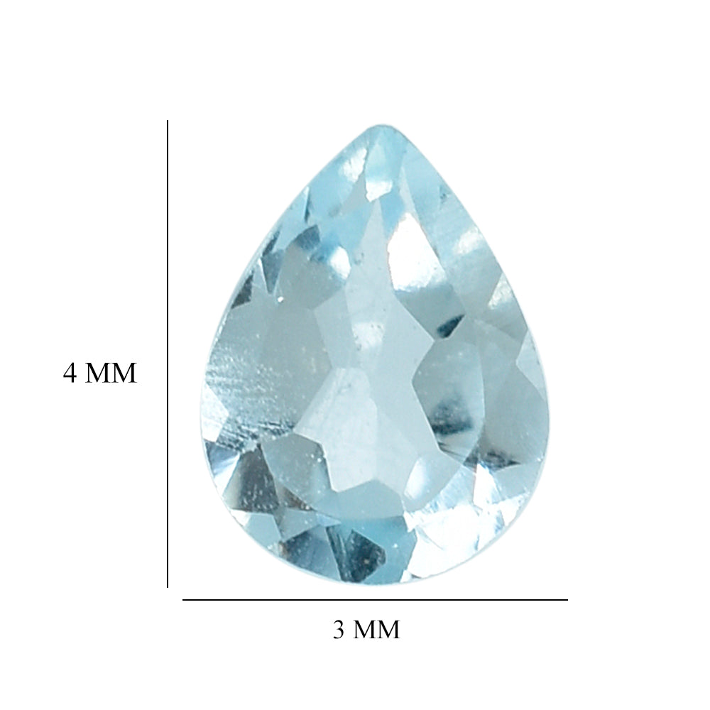 SKY BLUE TOPAZ CUT PEAR 4X3MM 0.20 Cts.