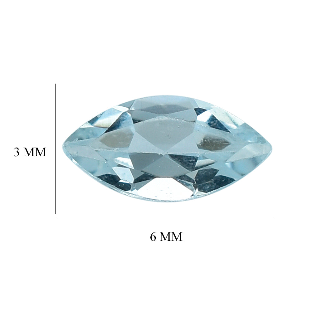 SKY BLUE TOPAZ CUT MARQUISE 6X3MM 0.31 Cts.