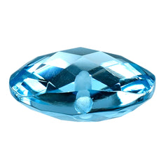 SKY BLUE TOPAZ BRIOLETTE CUSHION(HALF DRILL) 13.00MM 9.22 Cts.