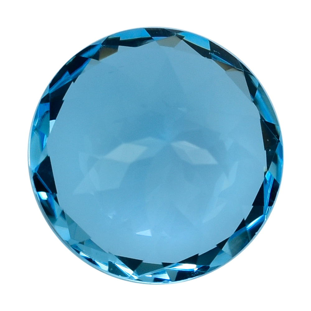 SKY BLUE TOPAZ CUT ROUND 15.00MM 13.59 Cts.