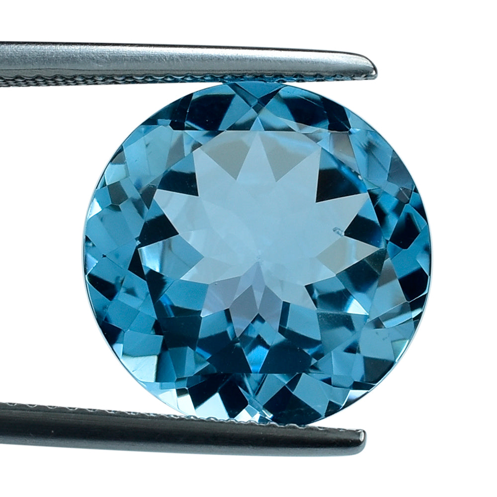 SKY BLUE TOPAZ CUT ROUND 15.00MM 13.59 Cts.