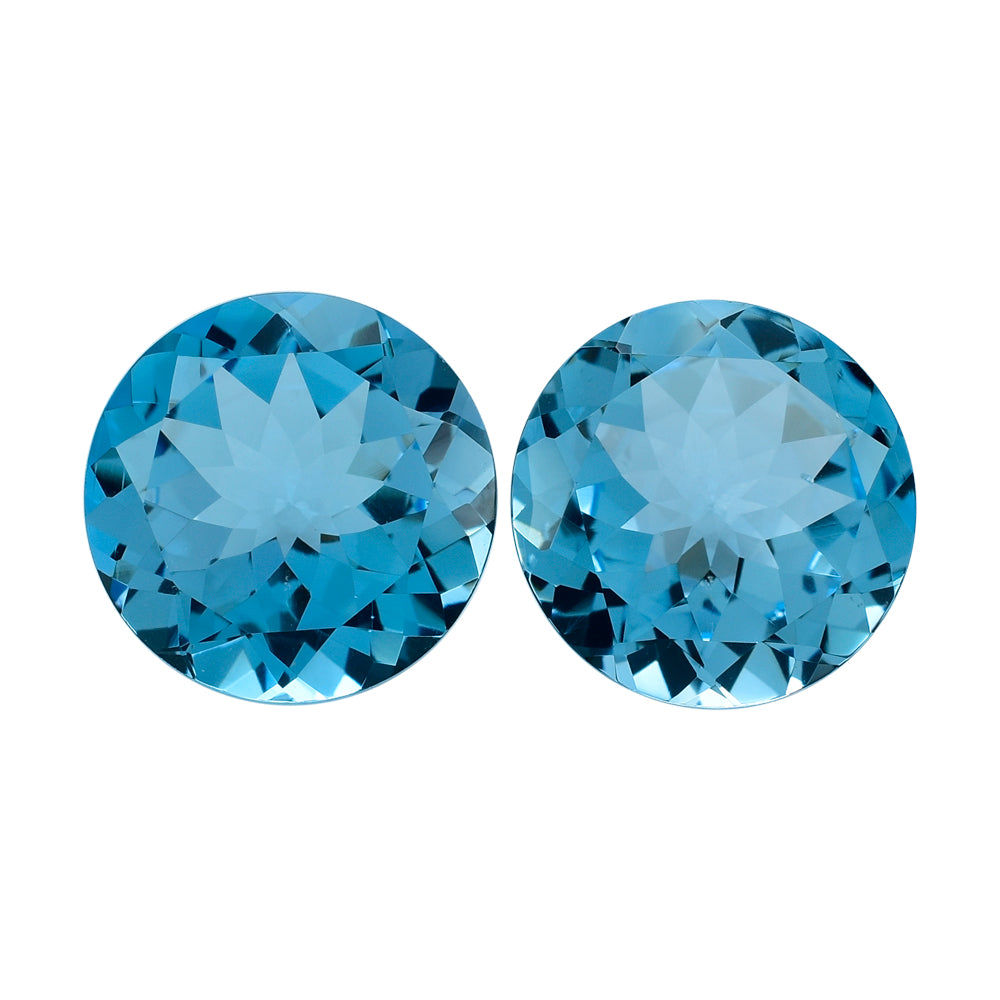 SKY BLUE TOPAZ CUT ROUND 15.00MM 13.59 Cts.