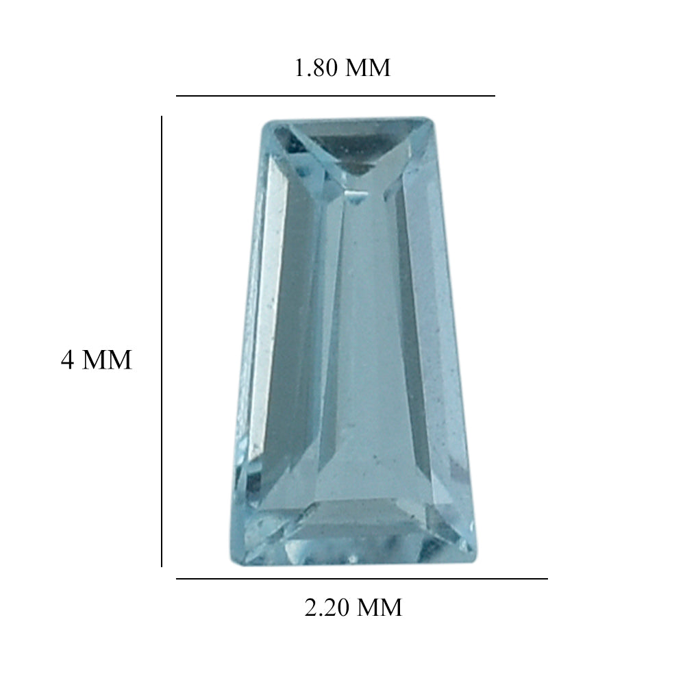 SKY BLUE TOPAZ CUT TAPERED 4X2.20X1.80MM 0.09 Cts.