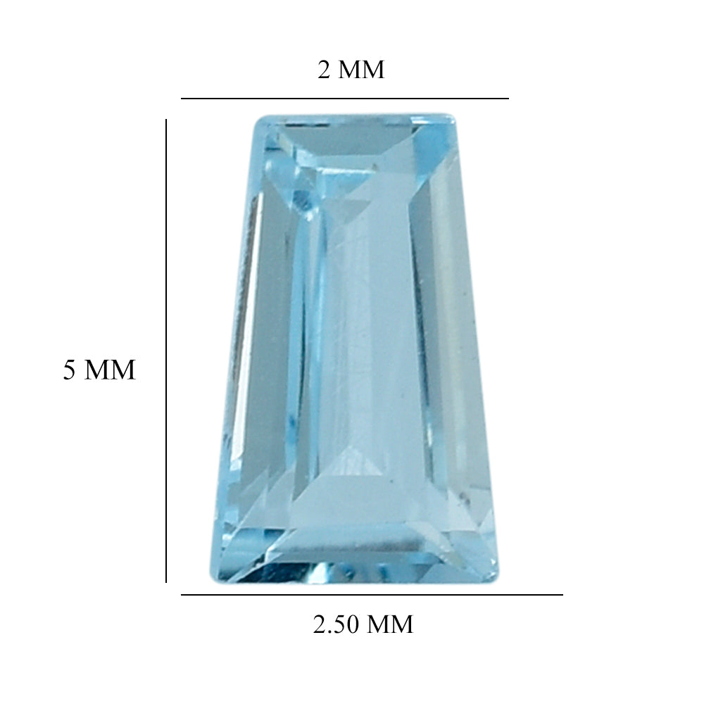 SKY BLUE TOPAZ CUT TAPERED 5X2.50X2MM 0.28 Cts.
