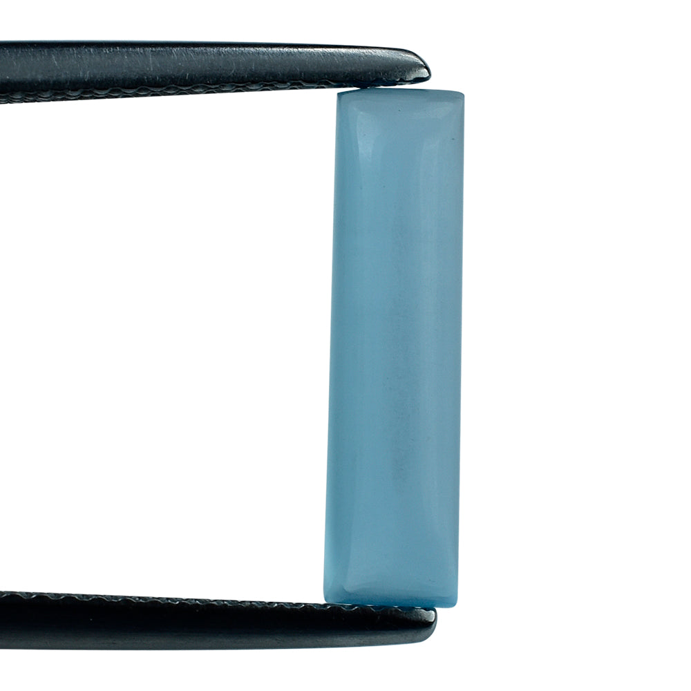 SKY BLUE TOPAZ FROSTED BAGUETTE CAB 16X4MM 2.92 Cts.
