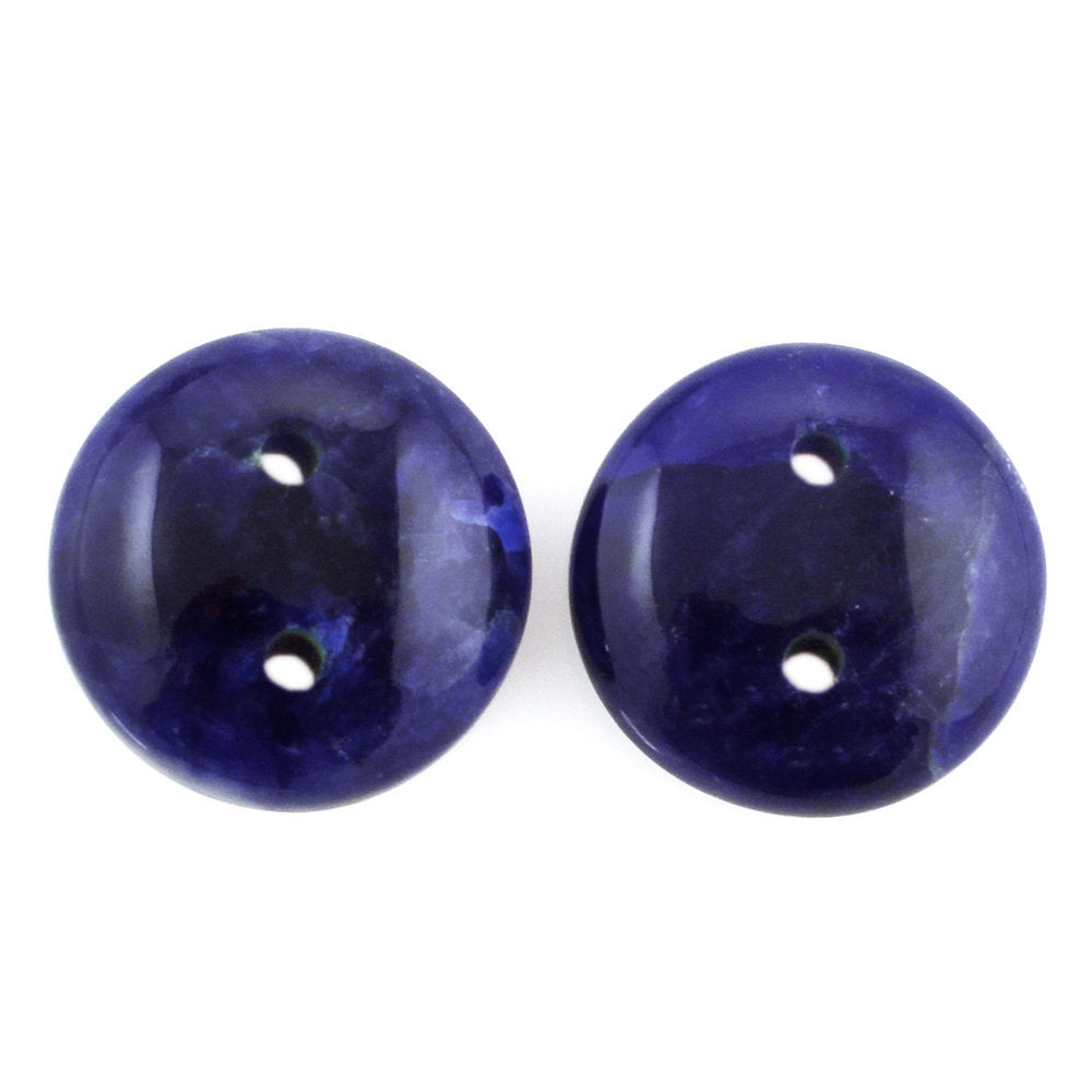 SODALITE LENTIL ROUND (FULL DRILL 1MM) 10MM 2.12 Cts.