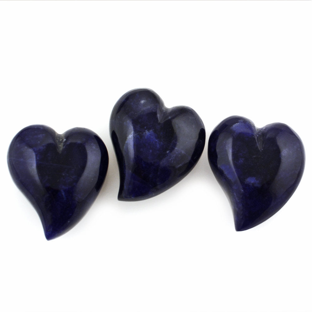 SODALITE PUFFY HEART SACRED (HALF DRILL 1MM) (DES#132) 20X17MM 20 Cts.
