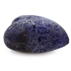 SODALITE PUFFY HEART SACRED FROSTED (HALF DRILL 1MM) (DES#132) 15X12MM 7.90 Cts.