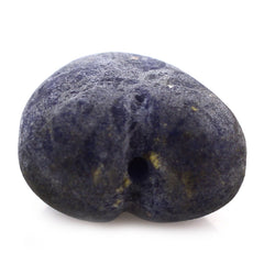 SODALITE PUFFY HEART SACRED FROSTED (HALF DRILL 1MM) (DES#132) 15X12MM 7.90 Cts.
