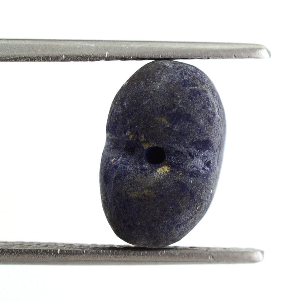 SODALITE PUFFY HEART SACRED FROSTED (HALF DRILL 1MM) (DES#132) 15X12MM 7.90 Cts.