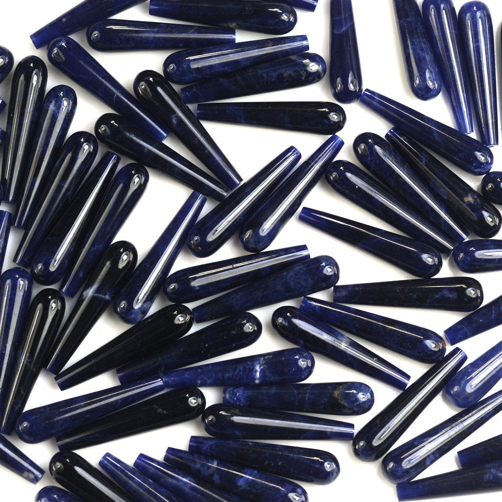 SODALITE PLAIN DROPS (HALF DRILL 0.80MM) 26X6MM 5.30 Cts.