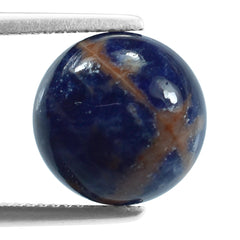 SODALITE ORANGE PLAIN CAB ROUND OPAQUE 12.00X12.00 MM 5.86 Cts.