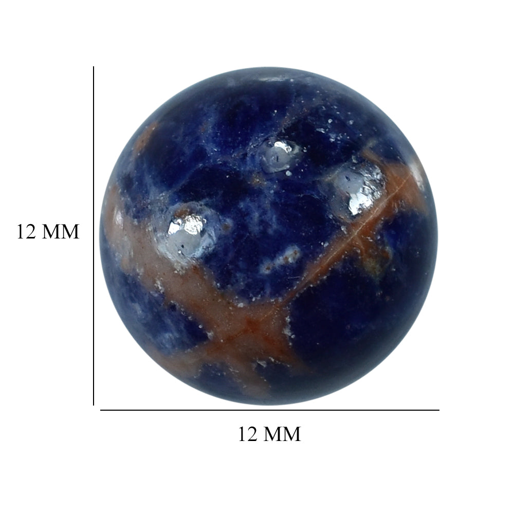 SODALITE ORANGE PLAIN CAB ROUND OPAQUE 12.00X12.00 MM 5.86 Cts.