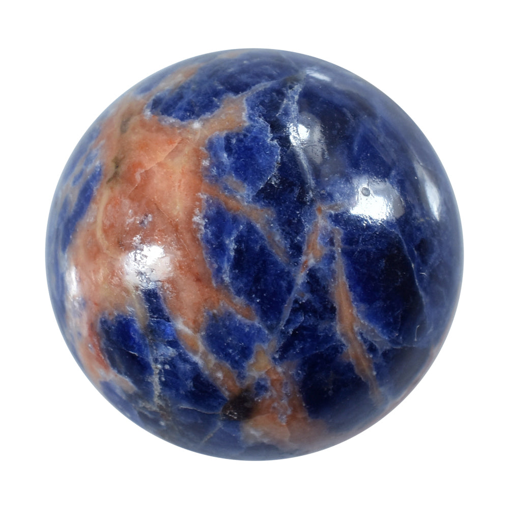 SODALITE ORANGE PLAIN CAB ROUND OPAQUE 16.00X16.00 MM 13.35 Cts.