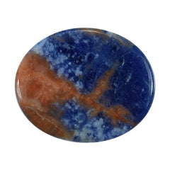 SODALITE ORANGE PLAIN CAB OVAL OPAQUE 12.00X10.00 MM 4.00 Cts.