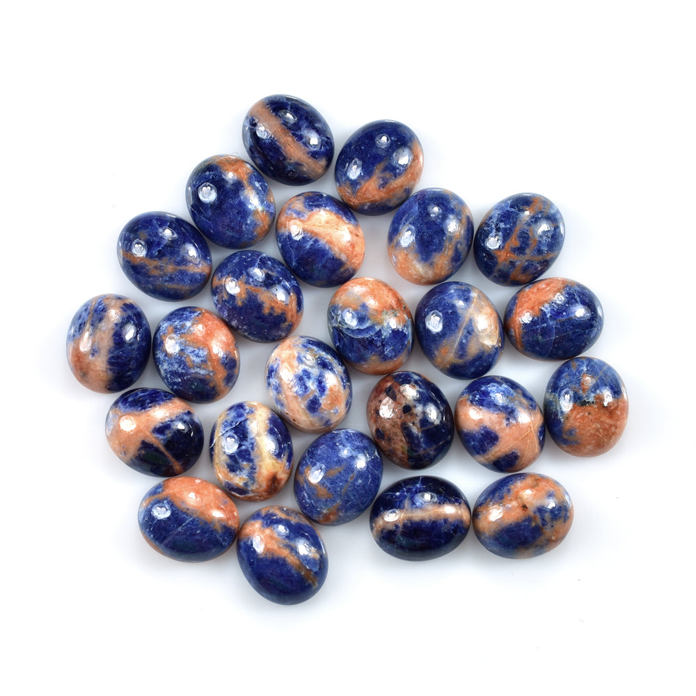 SODALITE ORANGE PLAIN CAB OVAL OPAQUE 12.00X10.00 MM 4.00 Cts.