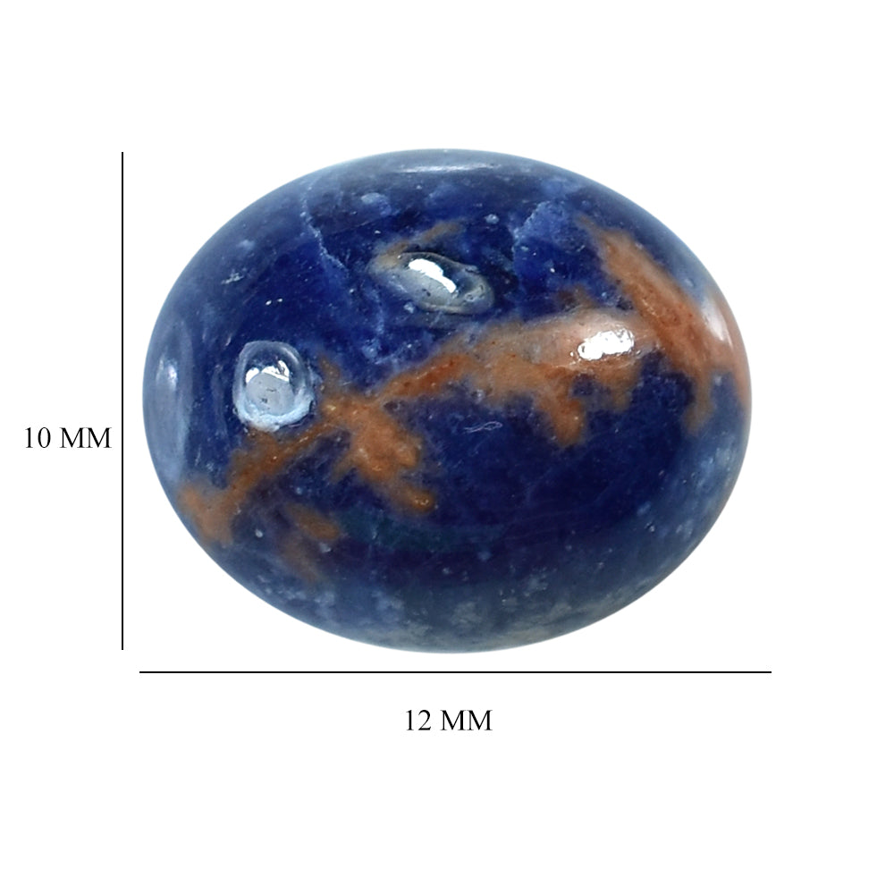SODALITE ORANGE PLAIN CAB OVAL OPAQUE 12.00X10.00 MM 4.00 Cts.