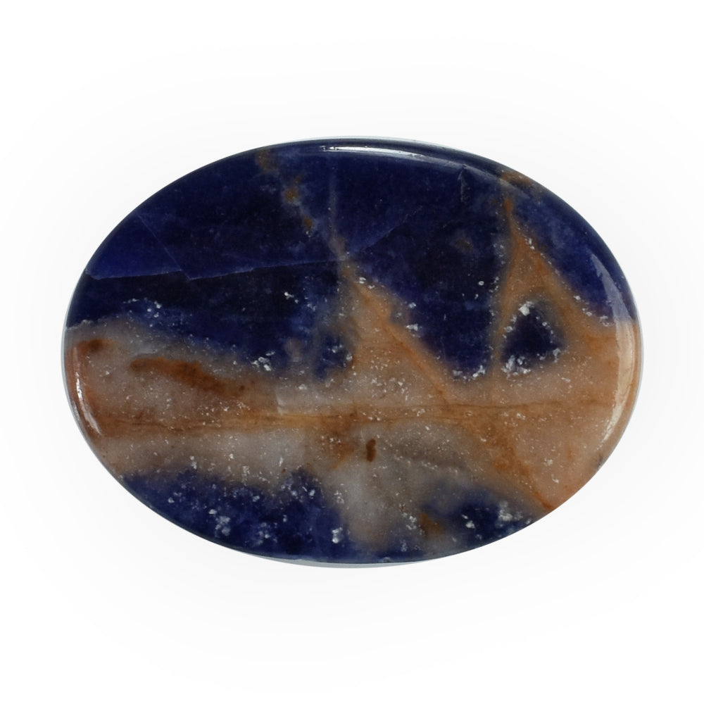 SODALITE ORANGE PLAIN CAB OVAL OPAQUE 16.00X12.00 MM 8.08 Cts.