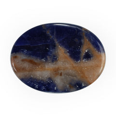 SODALITE ORANGE PLAIN CAB OVAL OPAQUE 16.00X12.00 MM 8.08 Cts.
