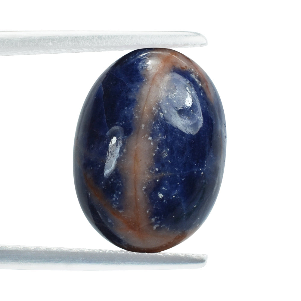 SODALITE ORANGE PLAIN CAB OVAL OPAQUE 16.00X12.00 MM 8.08 Cts.