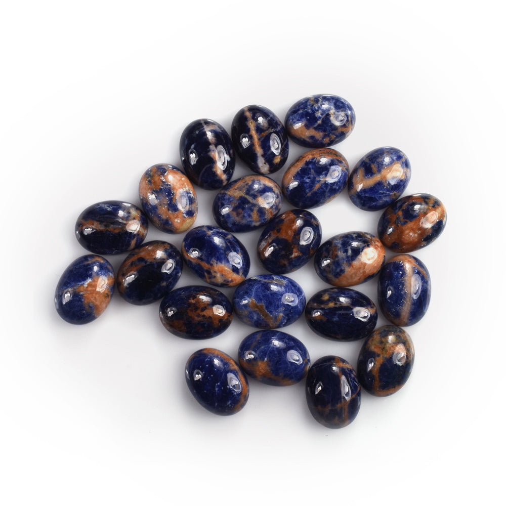 SODALITE ORANGE PLAIN CAB OVAL OPAQUE 16.00X12.00 MM 8.08 Cts.