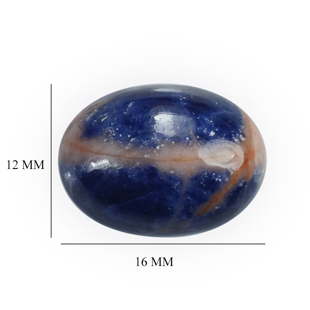 SODALITE ORANGE PLAIN CAB OVAL OPAQUE 16.00X12.00 MM 8.08 Cts.